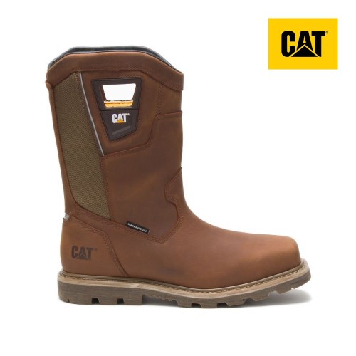 CAT Stillwell Waterproof Steel Toe Men's Work Boots Brown (AU L-047) Australia